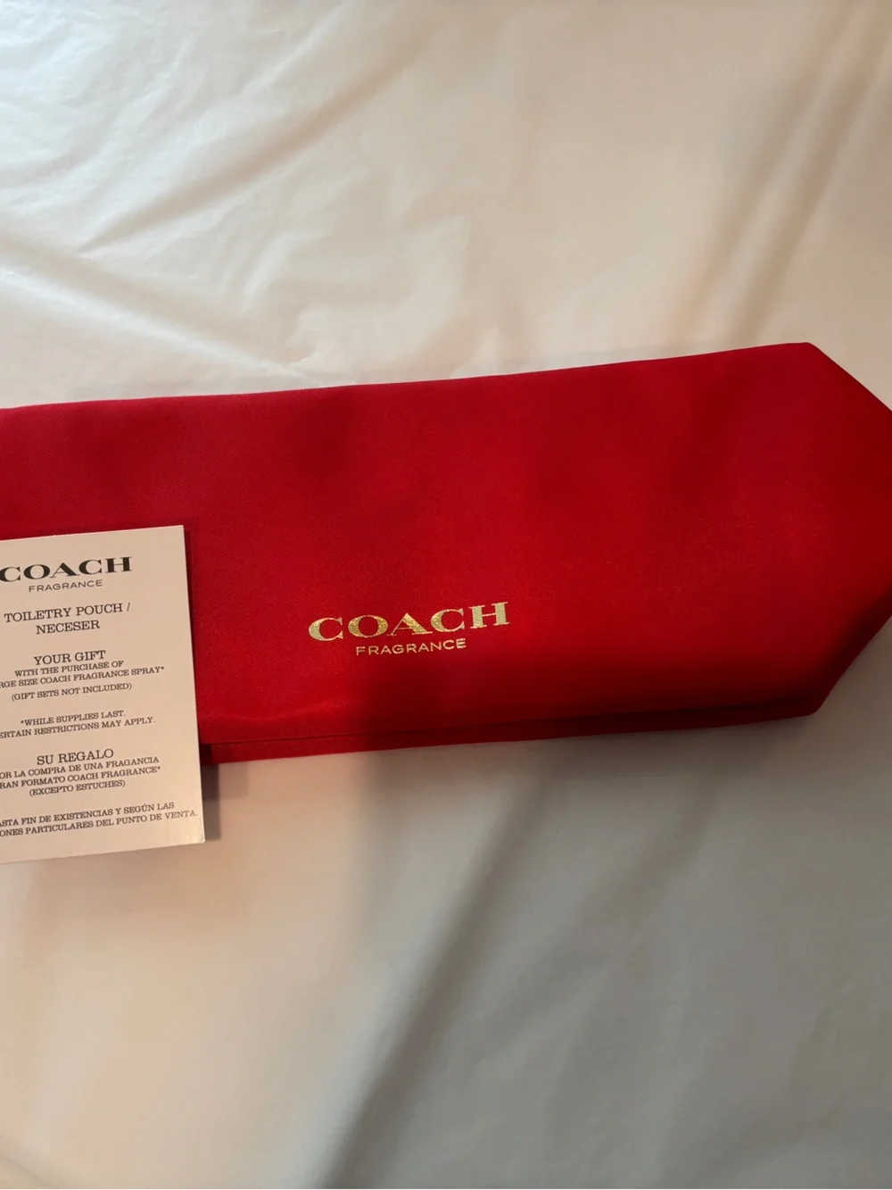 NEW COACH Fragrance Large Red Pouch